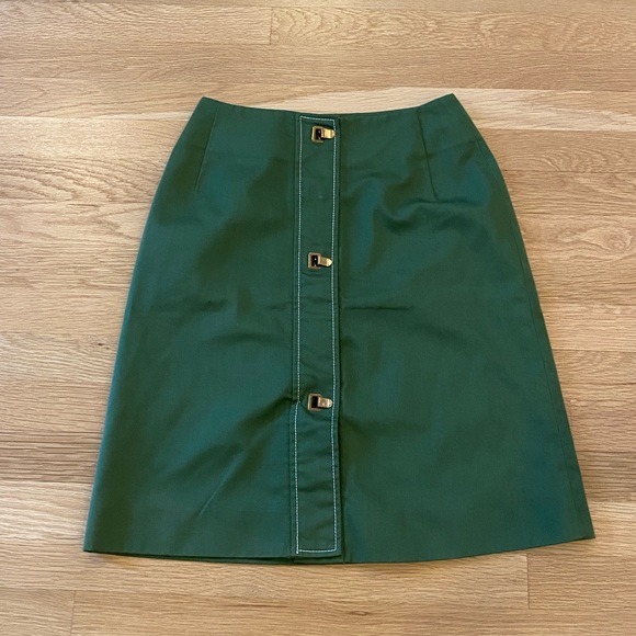 Minnesota Woolen Vintage Green Jacket & Skirt 2 Piece Set / Gold Snap Closures - Picture 10 of 16